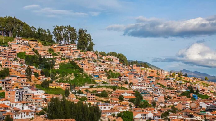 Cusco,,View,Of,Centre,And,Cityscape,Of,Cusco,City,And
